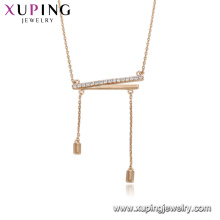 44102 xuping new top quality special 18k gold silk thread necklace Environmental Copper imitation jewelry